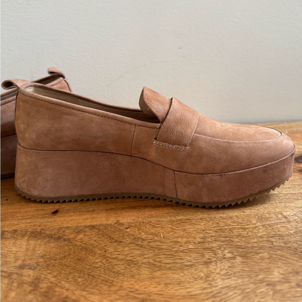 Eileen Fisher Suede Platform Loafer - Picture 9 of 11